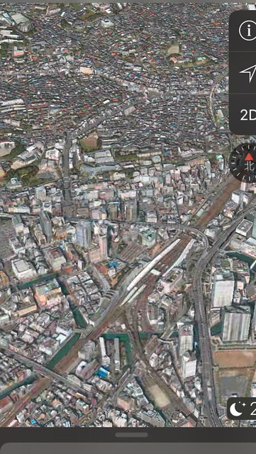 サテライトマップで改めて見ても、横浜駅周...