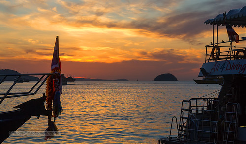 Sunrise at Chalong Bay, Phuket island, Thailand ©  Phuket@photographer.net