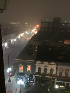 Foggy night in Ann Arbor ©  joannapoe