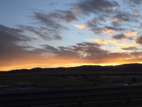 Sunset between Denver and Colorado Springs ©  joannapoe