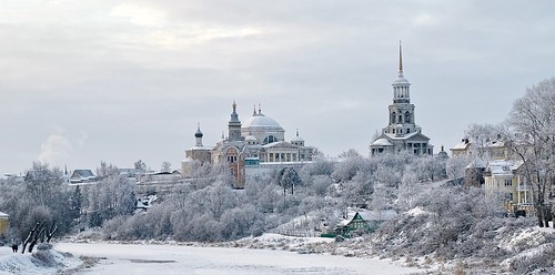 DP2Q9717  Boris-Gleb Monastery in Torzhok Viewed over the Frozen Tvertsa River ©  carlfbagge