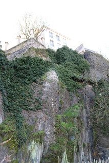 Sheer rock and walls at Angers castle