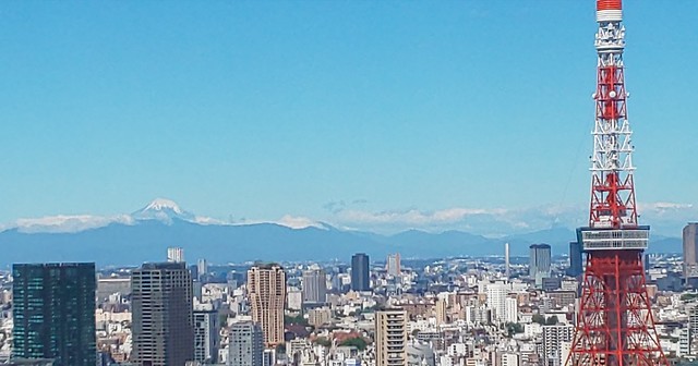 内覧したら、富士山が綺麗に見えました