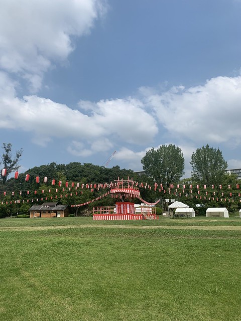 今日と明日千里南公園で吹田祭りが開催され...