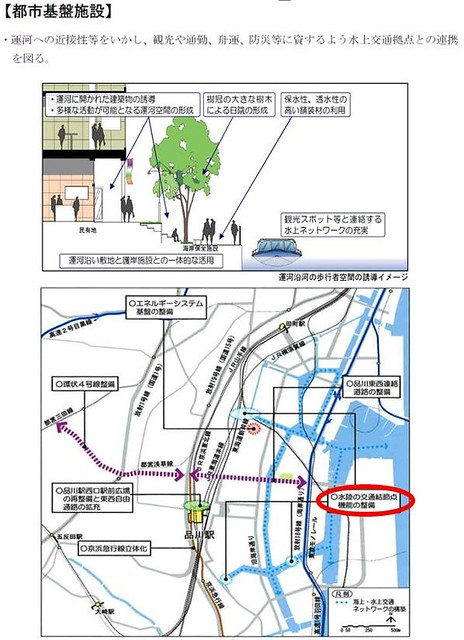 品川駅周辺街づくり計画のなかで、水上交通...