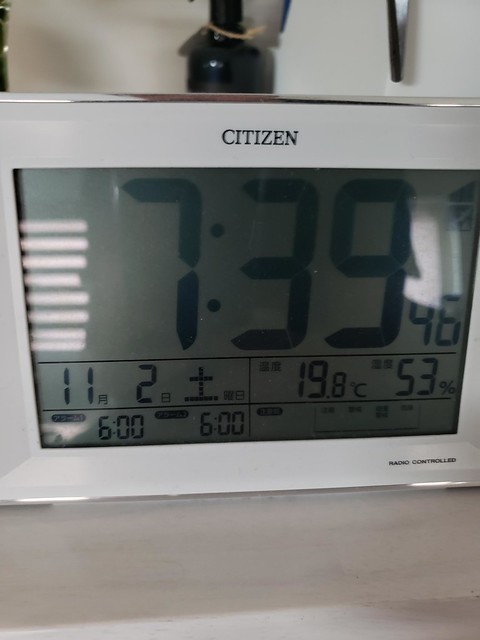 今朝は、外気温9℃台就寝時の室温21、3...