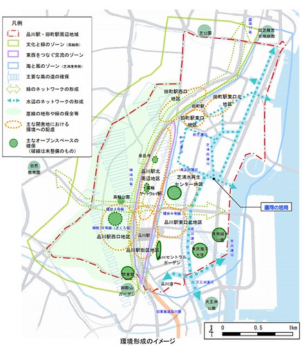 品川駅周辺まちづくり計画の緑と公園とオー...