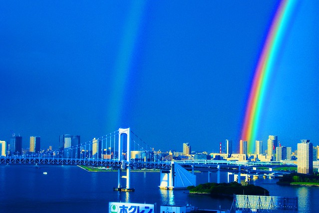 以前撮影した虹！素晴らしいですね！