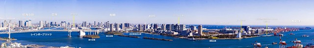 品川埠頭に高い建物が一切無いので、東京湾...