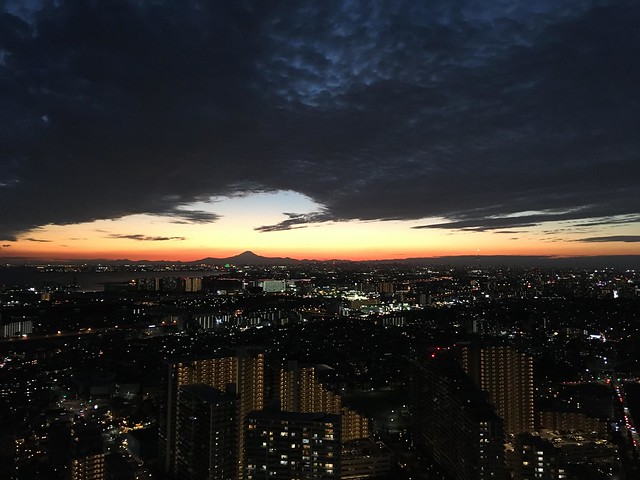 日没、東京タワーまでくっきり見えます。今...