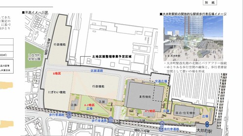 大井町再開発の新しいイメージ図が公開され...