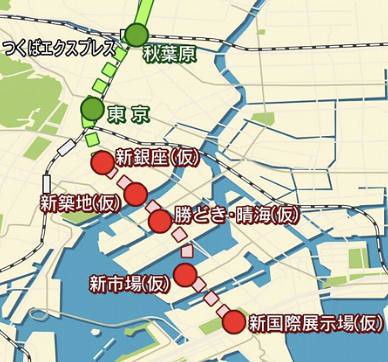 これ見ると東京駅とビッグサイトを一直線で...