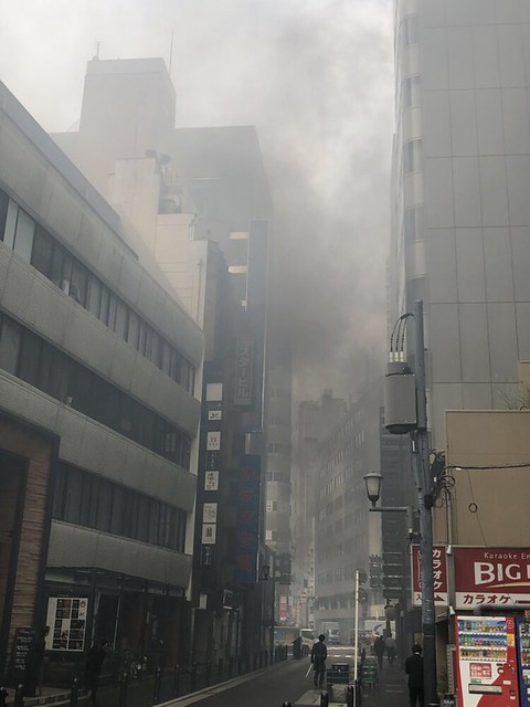 本日大阪北新地の火災