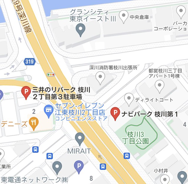 枝川駅はPが出入口になるのでしょうか。