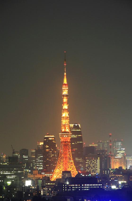私の自宅 白金タワーからの東京タワーの写...