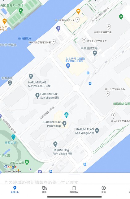 googlemapにて、商業施設の場所が...