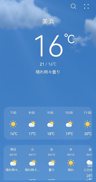 沖縄はええでえ。今週は気温が上がり、土曜...