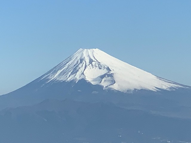 冬の天城高原のハーベストからの富士山　霧...
