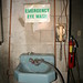 Emergency eye wash station in the boiler room