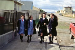 Schoolchildren in uniform, Punta Arenas, Chile