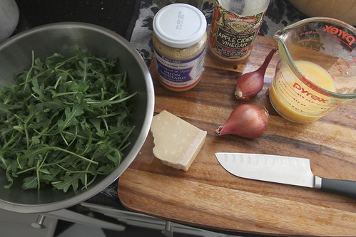 roasted butternut squash & arugula salad