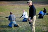 Chris instructing the double kneeling position