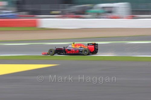 Max Verstappen in his Red Bull in qualifying at the 2016 British Grand Prix
