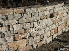 WM Dean Mclellan 5, Retaining wall, dry laid stone construction, copyright 2014