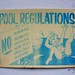 Amusing vintage pool regulations sign
