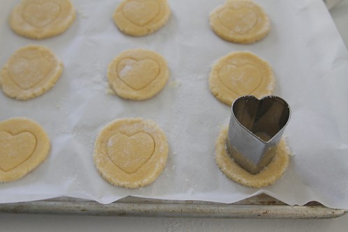 heart glazed cornmeal cookies