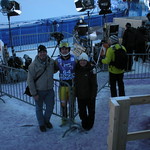 Sasha Zaitsoff (CAST/Red Mountain Racers) and parents Elaine and Peter in Wengen following Sasha's World Cup Slalom