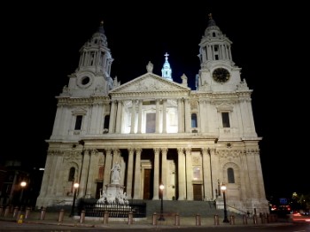 St. Paul's Cathedral, London, at night (no people)