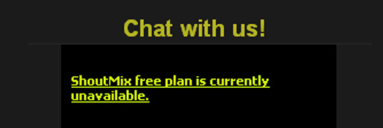 ShoutMix free plan is currently unavailable