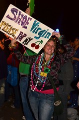 Sign at the Krewe of Muses 2012 Parade