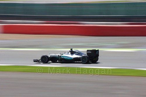 Nico Rosberg in his Mercedes in the 2016 British Grand Prix