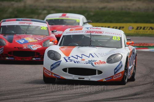 Kyle Hornby in Ginetta Juniors during the BTCC Thruxton Weekend: 8th May 2016