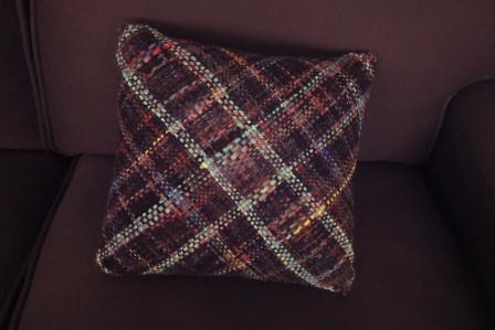 .Diagonal weave cushion