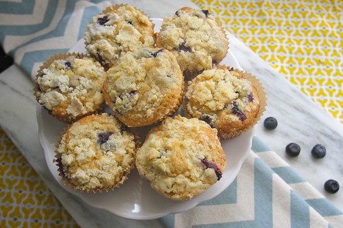 brown butter blueberry muffins