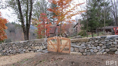 WM Brian Post 1, freestanding, flat cap stones, dry laid stone construction, copyright 2014