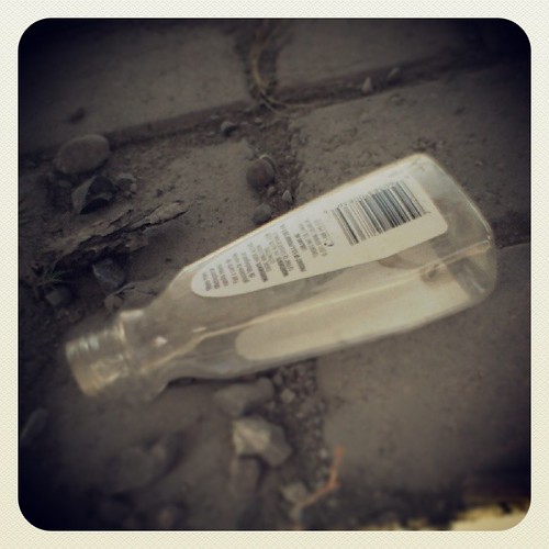 Pure vanilla extract is 35% alcohol, this empty bottle was under a bench near vomit, sad state #yxy #yukon