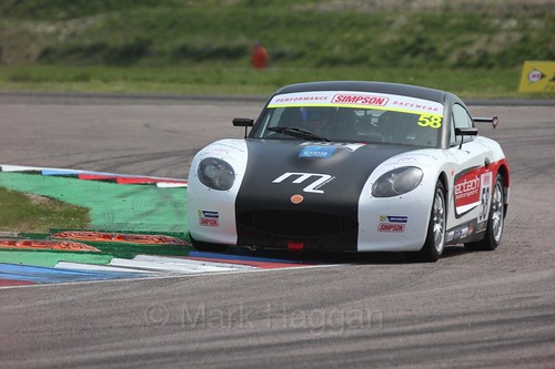 Anthony Ayres in the Ginetta Juniors Race during the BTCC Weekend at Thruxton, May 2016