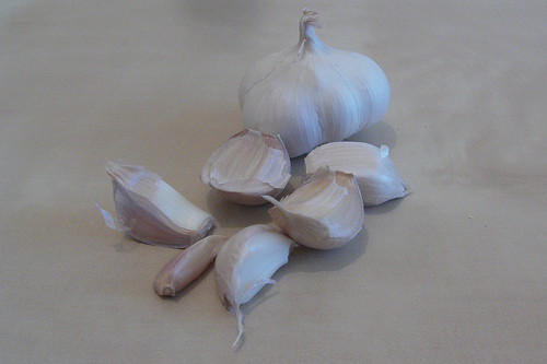 Garlic bulb and cloves