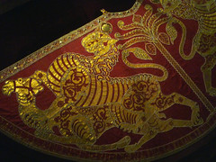 Coronation Mantle, detail of left half