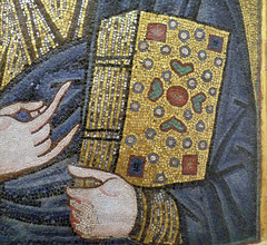 Merciful Christ (Icon), detail of Bible