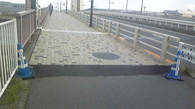 辰巳橋の段差