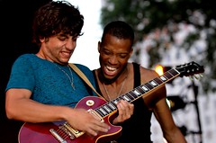 Pete Murano and Troy "Trombone Shorty" Andrews with Trombone Shorty & Orleans Avenue at Wednesday at the Square, May 23, 2012