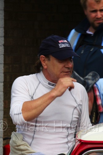 AC/DC's Brian Johnson at the Masters Historic Series at Donington Park, July 2016