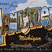 Greetings from Manistique, Michigan, The Home of Kitch-Iti-Ki-Pi-Spring - Large Letter Postcard