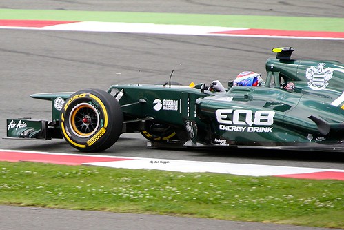 Vitaly Petrov's Caterham at Silverstone