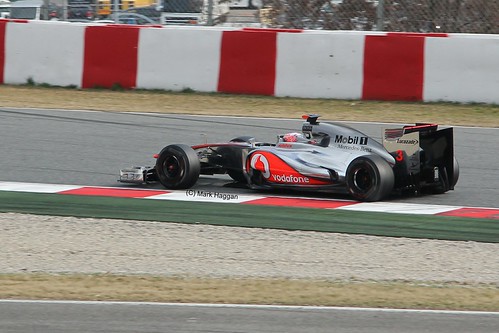 Jenson Button in his McLaren in Winter Testing, Circuit de Catalunya, March 2012